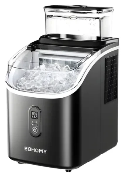Euhomy IM005 čierna / Výrobník ľadu / 133 W / 15,4 kg ľadu za 24 hodín / zásobník na vodu 2 l / dotykové ovládanie (IM005-CBL)