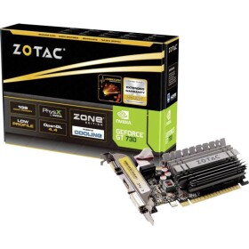Zotac grafická karta Nvidia GeForce GT730 2 GB GDDR3-RAM PCIe x16 HDMI ™, DVI, VGA pasívne chladenie; ZT-71113-20L