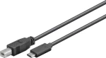 MicroConnect Prepojovací kábel USB-C 3.1 M - USB-B 2.0 M / 480 Mbit/s / 1m / čierna (USB3.1C2B1)
