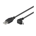 PremiumCord USB dátový kábel s konektorom microUSB / lomený 90 ° / 1,8 m / bulk (95343)