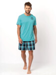 Pyžamo Kľúč MNS 630 A25 kr/r M-2XL GREEN-GRID XXL