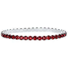 CRYSTalp Elastický tenisový náramok s červenými kryštálmi Aura 22270.SCA.E