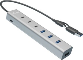 I-TEC i-tec CAHUBMETAL7 huby i koncentratory USB 3.2 Gen 1 (3.1 Gen 1) Type-A + Type-C 5 Mbit/s Sivý