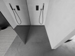 MEXEN/S - Kyoto Sprchová zástena WALK-IN 90 x 200, zrkadlové 8 mm, grafit metal 800-090-101-95-50