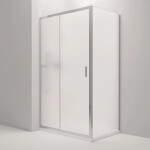 CERANO - Sprchovací kút Varone LINE Ľ/P - 6 mm - chróm, mliečne sklo - 90x70 - posuvný CER-DY505-9100
