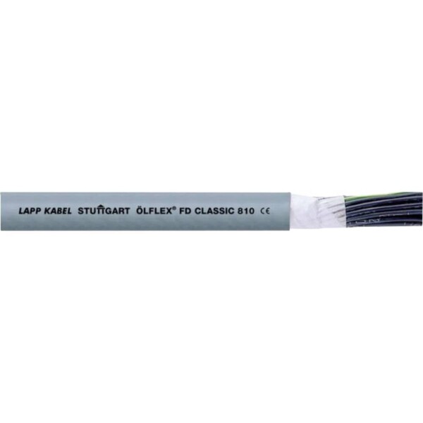 LAPP 26100/500 vedenie ťažnej reťaze ÖLFLEX® FD CLASSIC 810 2 x 0.5 mm² sivá 500 m; 26100/500