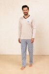 Regina 491 dlhé/r M-XL Z25/26 pánske pyžamo Béžová M