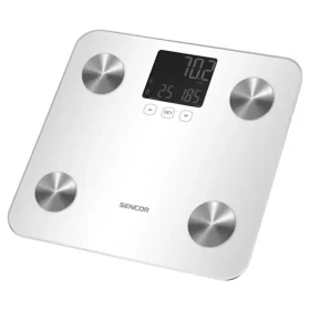 Sencor SBS 6025WH sivá / osobná váha / Tvrdené sklo / LCD / 180 kg / kg / 3x AAA (8590669324569)