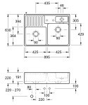 VILLEROY & BOCH VILLEROY & BOCH - Keramický drez Villeroy &amp; Boch modulový, 632391R1 HL1, White Alpin 632391R1HL1