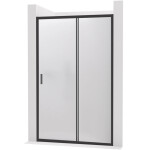 CERANO - Sprchové posuvné dvere Varone LINE Ľ/P - 6 mm - čierna matná, mliečne sklo - 120x195 CER-662653