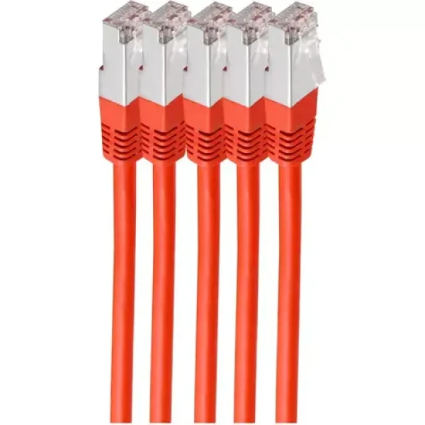 Shiverpeaks Cat6 S/FTP červená / Patch kábel / 0,5 m / RJ-45 / LSZH (BS75711-H0.5R-SET5)