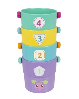 Playgro - Počítanie s farebnými skladacími vedierkami