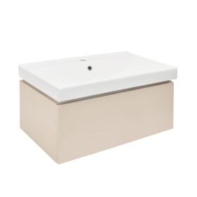 Kúpeľňová skrinka s umývadlom SAT Feel 80x30x46 cm pieskovo béžová mat SATFEEL80BEU1 SATFEEL80BEU1