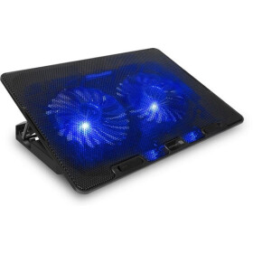 Connect IT FrostBreeze čierna / Chladiaca podložka pre notebook 15.6 / regulácia rýchlosti / LED podsvietenie (CCP-1910-BK)