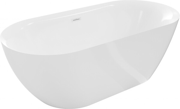MEXEN/S - Roxy voľne stojaca vaňa 170 x 80, biela, sifón a prepad biela 51201708000-20