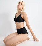 SLOGGI GO DAILY COTTON - 3× nohavičky s vysokým pásom z česanej organickej bavlny Sloggi BLACK XL