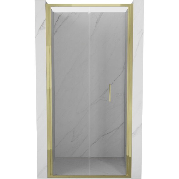 MEXEN - Exo skladacie sprchové dvere 110, transparent, zlatá 816-110-000-50-00