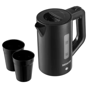 Sencor SWK 155BK čierna / Rýchlovarná cestovná kanvica / 1100W / 0.5L (8590669403714)