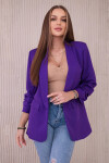 Sako s klopou elegantné tmavo fialové UNI