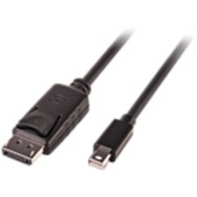 LINDY Mini-DisplayPort / DisplayPort káblový adaptér Mini DisplayPort konektory, Konektor DisplayPort 3.00 m čierna 41647 UL certifikácia, dvojžilový tienený,; 41647