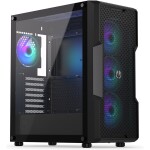 Endorfy Regnum 400 ARGB čierna / Mid tower / ATX / 4x 120mm / 2x USB 3.0 / mesh panel / priehľadná bočníce / bez zdroja (EY2A009)