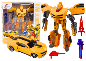 Mamido Auto-robot Transformers 2v1 športový žltý