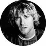 Jedlý papir Kurt Cobain čiernobiele foto 19,5 cm - Pictu Hap - Pictu Hap