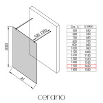 CERANO - Sprchová zástena Walk-in Onyx Duo Ľ/P - 8 mm - hranatá vzpera - zlatá, ryhované sklo - 150x200 CER-8050BD1934