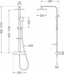 MEXEN/S - CQ45 SPRCHOVÁ SADA S TERMOSTATICKOU BATÉRIOU, ZLATÁ 772504595-50