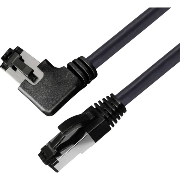 BKL Electronic 144029 RJ45 sieťové káble, prepojovacie káble CAT 8.1 S/FTP 1 m čierna bez halogénov 1 ks; 144029