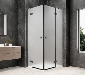 POLYSAN - GLOBE GUN METAL obdĺžniková sprchová zástena 1200x800, rohový vstup, matné sklo GB5280MGM