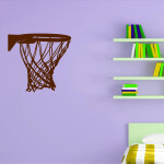 Veselá Stena Samolepka Basketbalový kôš Farba: béžová, Veľkosť: 60 x 56 cm
