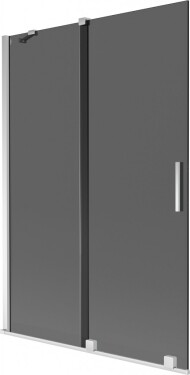MEXEN/S - Velár dvojkrídlová posuvná vaňová zástena 120 x 150, grafit, chróm 896-120-000-41-01