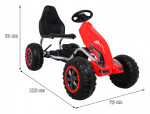 Mamido Detská šliapací motokára Monster Strong červená