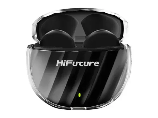 HiFuture FlyBuds 3 čierna / bezdrôtové slúchadlá / mikrofón / ENC / IPX5 / Bluetooth 5.3 (FlyBuds 3 (black))