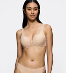 BODY MAKE-UP ILLUSION LACE - Vyztužená podprsenka s pohodlným drôtom pre lepší dekolt Triumph NUDE BEIGE 85D