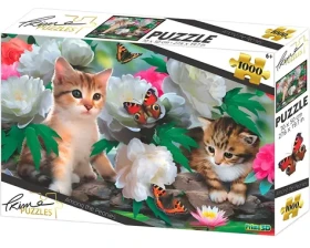 Prime 3D Puzzle Mačiatka medzi pivonkami