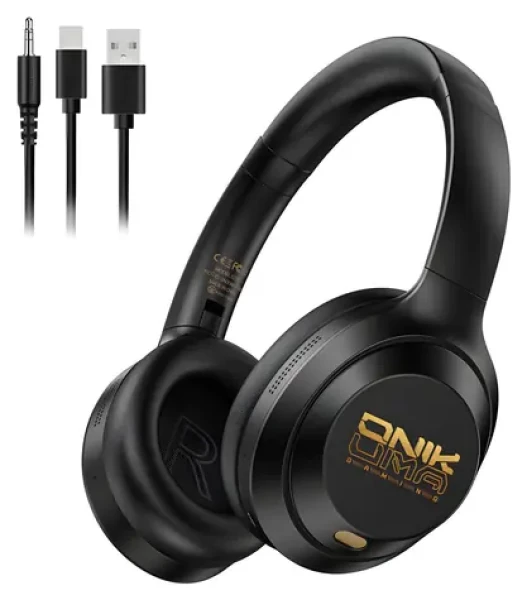 Onikuma GT811 čierna / Herné slúchadlá / Bluetooth 5.4 / ANC / mikrofón / výdrž 55 h (GT811 Black)