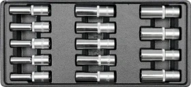 YATO YT-5539 / Vložka do zásuvky - kľúče nástrčné hlboké 8-21mm / 14ks (YT-5539)