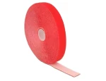 DeLock Káblové sťahovacie pásky so suchým zipsom červená / 10 mx 20 mm / 1 rolka (18724)
