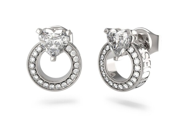 Guess Krásne oceľové náušnice M`ama Non M`ama JUBE04664JWRHT/U
