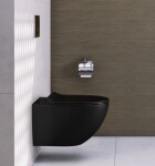 CALANI - Závesná WC misa LOYD čierna vrátane sedátka CAL-C0020