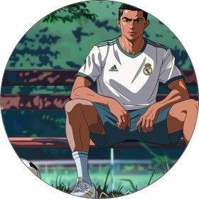 Jedlý papier „Cristiano Ronaldo na lavičke“ animácia, 19,5 cm - Pictu Hap