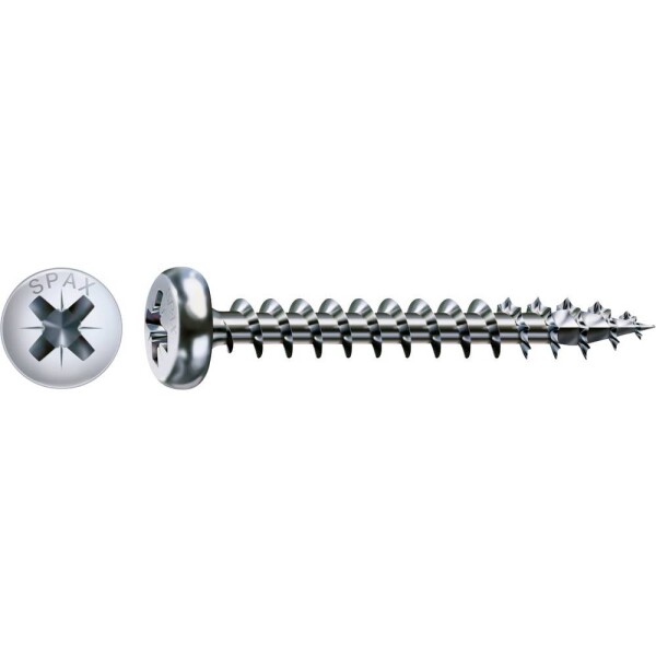 SPAX 0231010450205 polkruhové skrutky 4.5 mm 20 mm krížová dražka Pozidriv ocel 1000 ks; 0231010450205