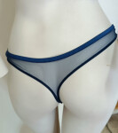 Dámske tangá 90601 Petrol Blue with Gold - Selmark M