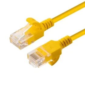 MicroConnect CAT6a U/UTP SLIM 0.25m žltá / LSZH (V-UTP6A0025Y-SLIM)