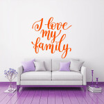 Veselá Stena Samolepka I love my family Farba: bílá, Veľkosť: 100 x 103 cm