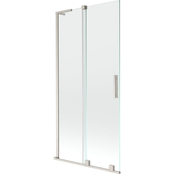 MEXEN/S - Velar L dvojkrídlová posuvná vaňová zástena 90 x 150, transparent, nikel kartáčovaný 896-090-003-01-97