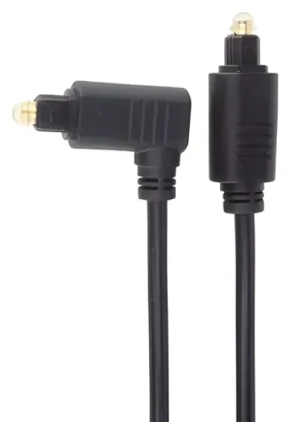 OEM Toslink kábel 90° / Optický audio kábel / Toslink (M) - Toslink (M) / 1 m / priemer 4 mm (kjtos3-1)