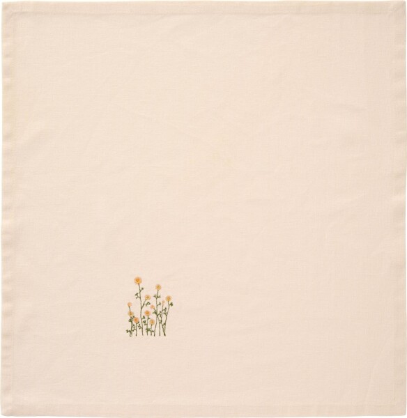 Ib Laursen Látkový obrúsok s výšivkou Flora Yellow Buttercups